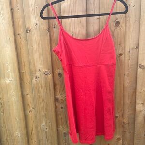 Red mini dress